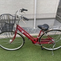 【おまけ付き】変速機能付き自転車♡27インチ 赤色 一般自転車 ...