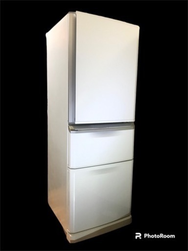 【美品❗️】三菱 冷凍冷蔵庫 MR-C34A-W 3ドア 右開き 335L 真ん中野菜室 自動製氷 2017年