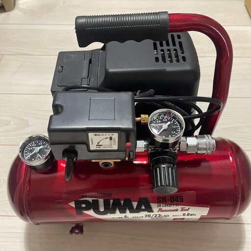 【新品未使用】オイルレス　エアコンプレッサ SR045 [藤原産業]