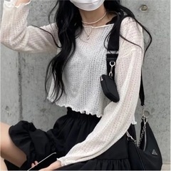 naunau メッシュトップス 韓国 ファッション
