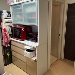 【値下げ】調理器具収納付き食器棚