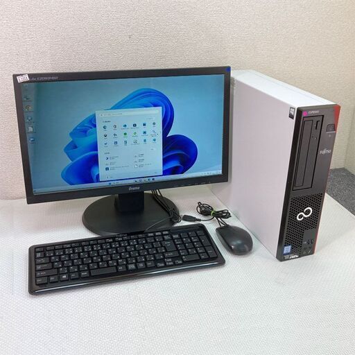 12月10日まで！ 液晶セット 第7世代CPU搭載 ★ 富士通 ESPRIMO D587/S Core i5-7500(3.4G/4コア) メモリ8GB SSD512GB DVD-RW