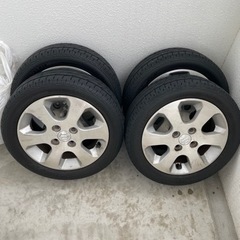 スズキ純正アルミタイヤセット4本　165/55R14 タイヤブリ...