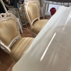 ロココ調　ダイニングテーブル　猫足　猫脚　4脚