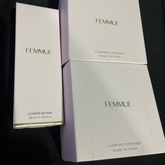 ファミュfemmue☆ルミエールリファイナー化粧水＆コットン