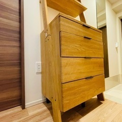 値下げ>ディスプレイ棚付き収納チェスト 家具