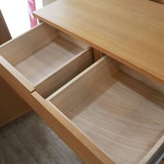 431)無印良品 MUJI タモ材 木製 チェスト 6段 7杯 ワイド ナチュラル