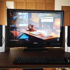 pcフルセット】gtx1050ti搭載32インチモニター/オーディオスピーカー付き