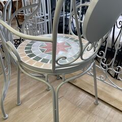 ガーデン3点セット　ホワイト　ガーデニング　アウトドア　テーブル　チェア