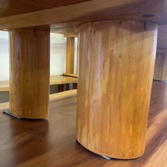 一枚板　180　脚付き　杉　スギ　テーブル　センターテーブル　座卓　木製　応接台