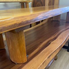一枚板　180　脚付き　杉　スギ　テーブル　センターテーブル　座卓　木製　応接台