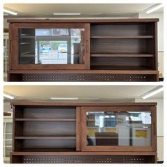 【超美品‼️】定価248,600円♪ 末次家具 140cm幅キッチンボード 食器棚 収納家具 ウォールナット材ダークブラウン♪