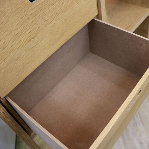 290)【美品】無印良品 MUJI オーク材 スタッキングシェルフ 2列3段 オープンシェルフ W81.5cm 引き出し付