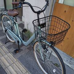 美品☆[SAKAMOTO]FIit(フリット)26吋 ファッションファミリーサイクル シングル/シャイーグリーン