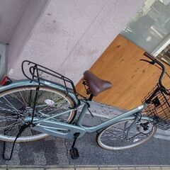 美品☆[SAKAMOTO]FIit(フリット)26吋 ファッションファミリーサイクル シングル/シャイーグリーン