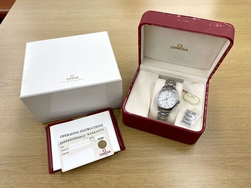 本物 OMEGA クラシック 腕時計 自動巻き 5203.20 デイト オメガ メンズ 白文字盤 箱 説明書付き 現状 札幌市手稲区