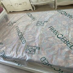 フランスベット製のマットレス付き！ロココプリンセスベッド　ロココ　ピンク　ベッド