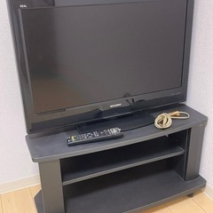 【決まりました】TV台付き！MITSUBISHI液晶カラーテレビ...