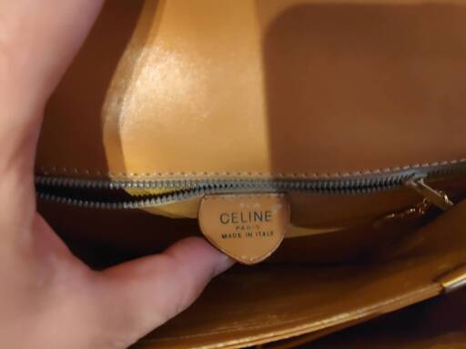 CELINE◆ホースキャリッジ/マカダム/ショルダーバッグ/レザー/BRW/総柄/F/08 セリーヌ