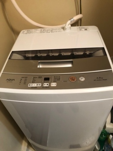 AQUA 全自動洗濯機(家庭用) 4.5Kg  取説付