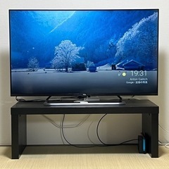 TCL 4K 50インチ テレビ Android搭載 テレビ台付