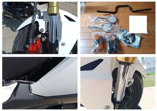 ホンダ グロム GROM JC61 走行極少 5000km未満 TSUKIGIマフラー付き