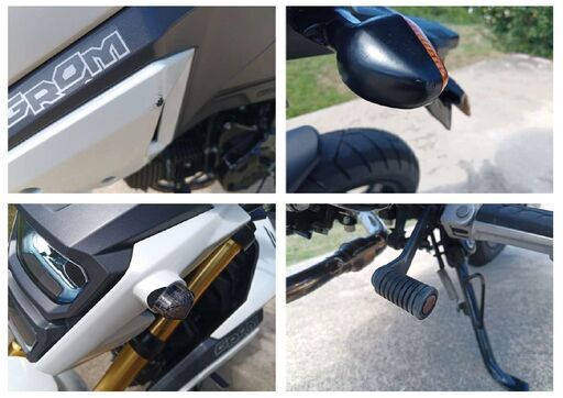 ホンダ グロム GROM JC61 走行極少 5000km未満 TSUKIGIマフラー付き