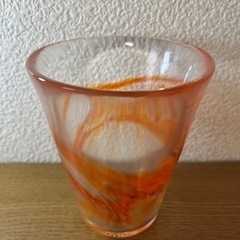 北一硝子　グラス　コップ　オレンジ