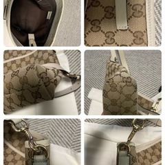 グッチ ショルダーバッグ GGスプリーム PVC ホワイト