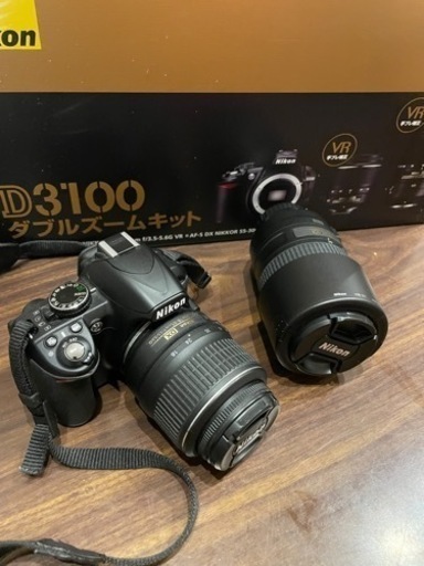 Nikon D3100 ダブルレンズキット（美品、取説＆箱あり）
