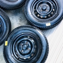 冬タイヤ 145R12 LT 軽自動車用ホイール付き 145R12ブリヂストン製スタッドレス 4本組