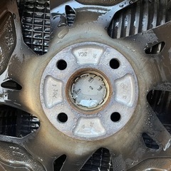 美品ホンダNBOXカスタム純正ブラックポリッシュ15インチホイール4本セッ