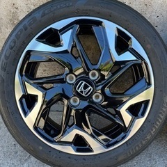 美品ホンダNBOXカスタム純正ブラックポリッシュ15インチホイール4本セッ