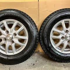 スタッドレス　145R12 冬タイヤ　4本ホイールセット　配達可　美品