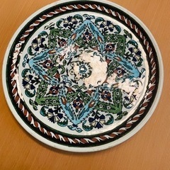 クリスマスに トルコ 陶製 飾り大皿