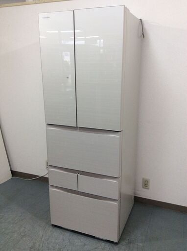 （Y交渉中）YJT7805【TOSHIBA/東芝 6ドア冷蔵庫】極美品 2021年製 GR-T460FH-ZC 家電 キッチン 冷蔵冷凍庫 フレンチドア 自動製氷 462L
