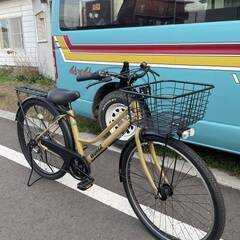 苫小牧発◆WONKA ウォンカ 27インチ マットコヨーテ 6段変速 オマケ付き シティー バイク 自転車 MTB◆