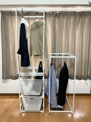 IKEA ALGOT スチールラック 2セット IKEAアルゴートハンガーラック2個セット