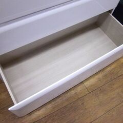 タンス 6段 幅100×奥43×高さ137 チェスト ホワイト 白 エナメル 衣類収納 箪笥 札幌 厚別店