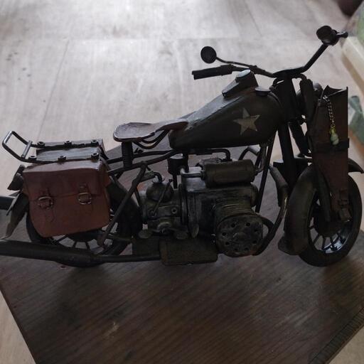 アンティーク　バイク置き物