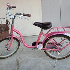 女の子  自転車  18インチ 可愛いピンク  お洒落なカゴ  ...