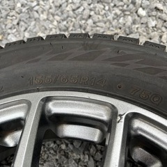 【受渡予定者決定】155/65R14 スタッドレスタイヤホイール...