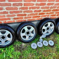 スタッドレスタイヤ 155/65 R13 4本＋13インチ4つ穴 アルミホイール＋薄型