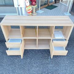 イケア IKEA サイドボード KALLAX ホワイトステインオーク調