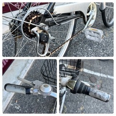 【お買い得‼️】アルエット(サイクルベースあさひ) 27インチ シティサイクル ママチャリ 自転車 シマノ製6段変速ギア オートライト ブラック♪