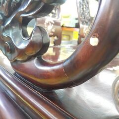 [持帰り家具3割引] アンティークアームチェア 螺鈿細工 N16-1860 高く買取るゾウ八幡西店