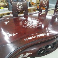 [持帰り家具3割引] アンティークアームチェア 螺鈿細工 N16-1860 高く買取るゾウ八幡西店