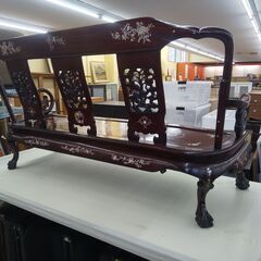 [持帰り家具3割引] アンティークアームチェア 螺鈿細工 N16-1860 高く買取るゾウ八幡西店