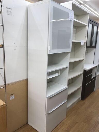 ★ジモティ割あり★ IKEA レンジ台 ホワイト H193×W61×D42 クリーニング済み KJ3705