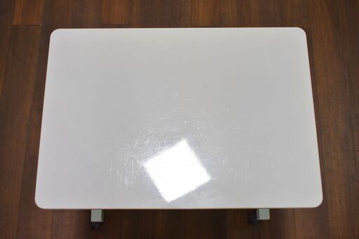 ≪zyt1206ジ≫ スタンディングデスク 昇降テーブル 白 幅約70cm 高さ75～115cm PCテーブル/プロジェクター台/作業台 50908-01
